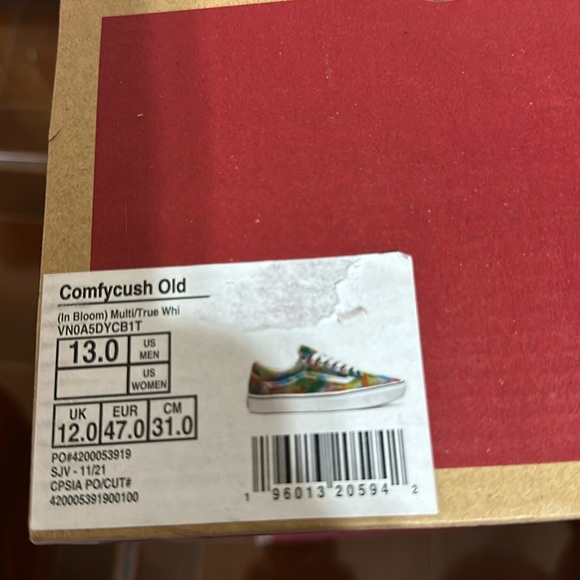 Vans ComfyCush old skool In bloom multiple true white Men’s size 13 - Picture 9 of 10